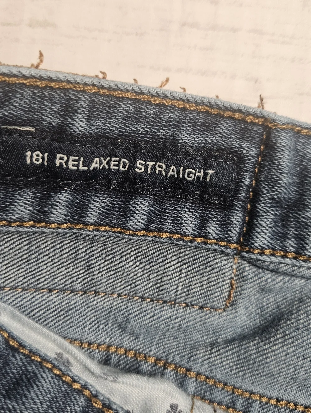 Lucky Brand 181 Relaxed Straight Jeans Mens 42x32 Medium Wash Distressed 42x30 - Picture 6 of 11